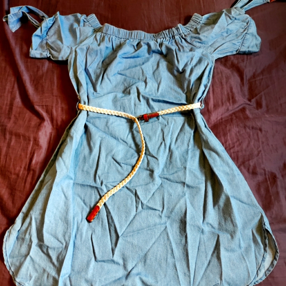 Small blue denim dress